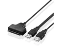 SATA to USB 2.0 Cable Adapter for 2.5" HDD SSD Hard Drive Disk Connnector 22 Pin 7+15 SATA Converter Adapter