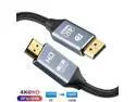 DisplayPort to HDMI Cable, Hannord [High Speed 4K 30Hz UHD, 2K 60Hz, 1080P 120Hz] Uni-Directional Nylon Braided Gold-Plated DP to HDMI Cord Display Port to HDMI Male Connector - 3.3Feet