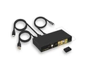 4K@60Hz 2 Port KVM HDMI + USB-C with Audio and Cables, HDMI KVM Switch USB C for 2 Mac/Computers/Mobile Phone Sharing Monitor Keyboard Mouse