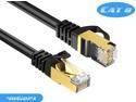 Ethernet Cable 10 ft Cat 8 Outdoor 26AWG Fast Gigabit Ethernet LAN Cable LAN Wire Internet Cable Cord Shielded for Gaming, Modem, Camera, Router, PC,Laptop, PS4, Xbox Black
