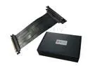 PCIE16EL30 - 300mm PCI-E 3.0 x16 High Quality EMI Shielded Extender Riser Cable - Left Angled, Extended with No Transmission Speed Loss, Mounting Gaming/GPU Support up to 3.0/16GB. OEM/ODM Welcome!