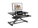 FLEXISPOT Home Office Height Adjustable Standing Desk Converter MT7 Series 28" Width Computer Desk Riser with Removable Deep Keyboard Tray Black