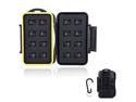 Slots Micro SD Card Holder Micro SD Holder Case with Carabiner WaterResistant AntiShock