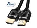 XINCA HDMI Cable 3Ft 4K@60Hz HDR 18Gbps 34AWG Ultra Slim 4K 60 Hz HDR, video 2160p, 1080p 3D 4K 3D HDCP 2.2 ARC or Blu-ray/TV Box/HDTV/4K Projector/Home Theater