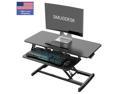 SMUGDESK Standing Gaming Desk 36", X- Shaped Large E-Sports Desk Ergonomic Tabletop Workstation Desk Riser, Home Office Desk with Keyboard Tray for Laptop