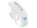 AULA RGB Gaming Mouse with Side Buttons Macro Programming 10000 DPI Adjustable 14 Key Wired USB Backlit Mouse for Desktop Laptop - H510 White