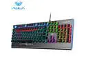 AULA F2099 PC Gaming Keyboard, with RGB Music Dynamic Backlight Effects, Media Control Knob, 104-Keys Programmable USB Wired Mechanical Keyboards for Office Games, QWERTY US Layout (Blue Switch)