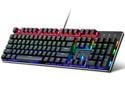 Z-EDGE UK104 104 Keys USB Wired Mechanical Gaming Keyboard, with Rainbow RGB Backlit, Outemu Brown Switches