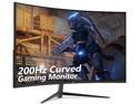 Z-EDGE UG27 27" 1080P 200Hz 1ms Curved Gaming Monitor, FreeSync, HDR10 compatible, 350cd/m², with RGB Light, Ultra-Slim Bezel, DisplayPort x2, HDMI x2, Built-in Speakers