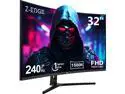 Z-EDGE UG32P 32" 1080P Curved Gaming Monitor, 240Hz, 1ms, HDR10, FreeSync Compatible, HDMI x2, DP x1,Wall Mountable 75x75mm Z-EDGE UG32P 32" 1080P Curved Gaming Monitor, 240Hz, 1ms, HDR10, FreeSync Compatible, HDMI x2, DP x1,Wall Mountable 75x75mm