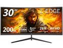 Z-EDGE 30 inch UWFHD 2560 x 1080 21:9 Ultra Wide 200 Hz 1 ms 1500R Curved Gaming Monitor, FreeSync Compatible, PIP / PBP, HDMI x 2, DP x 2, Supports Wall Mount