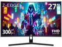 Z-EDGE 27 inch 1080P Full HD 1920 x 1080 300Hz 1ms Curved Gaming Monitor, 16.7 Million Display Colors, FreeSync Compatible, Ultra-Slim Bezel, HDMI x 2, DP x 2