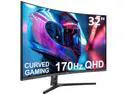 Z-EDGE UG32 32" 2560x1440 2K QHD 170Hz (DP) 144Hz (HDMI) 1ms Curved Gaming Monitor, FreeSync, HDMI x2 , DP x2, Eye-Care Technology