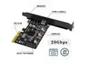CY Scheda USB 3.2 Gen2 Tipo-C 20Gbps USB-C a PCI-E 4X Express