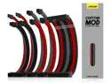 KITCOM PC Build Customization Mod Sleeve Extension ATX Power Supply Braided Cable Wire Kit/Set 18AWG ATX/ Extra-Sleeved 24-PIN / 8-PIN (4+4) Dual EPS/PCI-E (6+2) with Combs, Black/Red/Grey Mixture