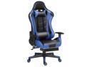 Labradores Home Office Gaming Chair Computer Desk Chair Ergonomic Backrest and Seat Height Adjustment Recliner Swivel Rocker with Headrest and Lumbar Pillow(Black/blue)