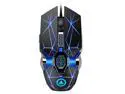Wired PC Gaming Mice Ergonomic USB Mac Gaming Mice Silent Click Computer Mice, 4 Adjustable DPI, 7 Keys, Breathing LED Light Compatible with PC, Laptop, Computer