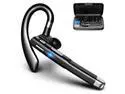 Bluetooth Earpiece for Cell Phones Wireless Headset with Charging Case and LED Intelligence Display,10h Talking Time Handsfree Earphones with Dual-mic Noise Cancelling for Office Conferencing Outdoor