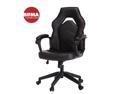 Gaming Chair, Racing Style Computer Desk Chair Padded Armrests Ergonomic Lumbar Support Adjustable Height, Black