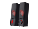 Redragon GS550 Orpheus PC Gaming Speakers, 2.0 Channel Stereo Desktop Computer Sound Bar with Compact Maneuverable Size, Headphone Jack, Quality Bass and Decent Red Backlit, USB Powered w/ 3.5mm Cable