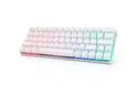 CQ63 60% Compact RGB Wireless Mechanical Gaming Keyboard, Bluetooth 5.0, Blue Switches, Wired Keyboard 63 Keys for PC Tablet Laptop Cell Phone, White