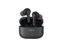 AUKEY Wireless Earbuds with aptX Deep Bass Sound 4 Microphones CVC 8.0 Noise Reduction Bluetooth 5.0 IPX7 Waterproof Type C Quick Charging Case Earphones for iPhone and Android Black EP-T27