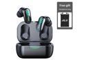 Lenovo XT82 TWS Wireless Earphones Bluetooth 5.1 Headphones Dual Stereo Gaming Earbuds Noise Reduction Bass Touch Control Headset with Mic LED Digital Display (Black)