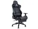 KILLABEE Big and Tall 350lb Massage Gaming Chair Metal Base - Adjustable Massage Lumbar Cushion, Retractable Footrest High Back Ergonomic Leather Racing Computer Desk Executive Office Chair(Black)