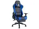 KILLABEE Big and Tall 350lb Massage Gaming Chair Metal Base - Adjustable Massage Lumbar Cushion, Retractable Footrest High Back Ergonomic Leather Racing Computer Desk Executive Office Chair(Blue)