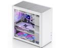 JONSBO D40 WHITE ATX/MATX Computer Case, Aluminum/Steel/Tempered Glass-1 Side, Simple High Compatibility ATX/MATX Case, Support 240 Water & 168mm Air Cooling, 355mm GPU Support, Interchangeable Side