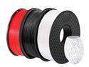 3 Packs of 1.75 mm Consumables for PLA 3D Printers for 3D Printers, Dimensional Accuracy +/- 0.03 mm, 1KG Spool(2.2lbs) x3, (White + black + red-3 pieces)