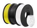 3 Packs of 1.75 mm Consumables for PLA 3D Printers for 3D Printers, Dimensional Accuracy +/- 0.03 mm, 1KG Spool(2.2lbs) x3, (White + black + yellow-3 pieces)