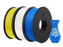 3 Packs of 1.75 mm Consumables for PLA 3D Printers for 3D Printers, Dimensional Accuracy +/- 0.03 mm, 2 KG Spools,(Blue+white+yellow-3 pieces)