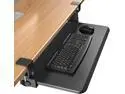 Keyboard Tray Under Desk, Slide-Out Enlarged Keyboard Mouse Holder, Ergonomic Clamp on Computer Drawer Extender Measuring 26.3” x 11.8” Black