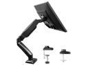 HUANUO Single Monitor Arm, Adjustable Gas Spring Monitor Mount ,Monitor Desk Mount for 13 to 29 Inch Screen with Clamp, Grommet Mounting Base