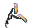 Dual Monitor Stand - Fully Adjustable Monitor Desk Mount Gas Spring LCD Monitor Arm Mount for 13" to 27" Flat Curved Computer Screens - Each Arm Holds Up to 17.6lbs