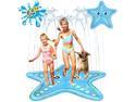 iBaseToy Splash Pad Sprinkler for Kids, 68" Starfish Splash Play Mat Inflatable Paddling Pad for Summer Outdoor Backyard Lawn, Tropical Sprinkler Pad Water Toy for Children Infants Toddlers Boys Girls