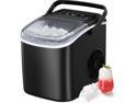 Countertop Ice Maker, 9 Cubes in 6 Mins, 26lbs/24Hrs, Ice Machine with Self-Cleaning, 2 Sizes of Bullet Ice for Home