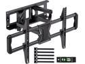 Full-Motion TV Wall Mount for Most 3775 Inch TVs up to 100 lbs, Wall Mount TV Bracket with Dual Articulating Arms, Extension, Swivel, Tilt, Fits 16" Wood Studs, 600 x 400mm Max VESA