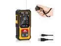 PREXISO Mini Laser Measure, 135Ft Rechargeable Laser Distance Meter with High Accuracy Multi-Measurement Units M/In/Ft, and Pythagorean, Distance, Area, Volume Modes