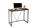 HILERO Small Computer Desk 39" Student Writing Desk for Small Spaces Modern Laptop Table with Metal Frame Sturdy Workstation for Home Office, Rustic Brown