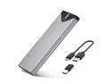 SSK Aluminum USB 3.2 Gen 1 to M.2 SATA NGFF SSD Enclosure Adapter, External SATA Based M.2 Solid State Drive Enclosure Reader (for M.2 SATA SSD only)