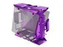 Zeaginal ZC-22 Purple ATX Tempered Glass Mini Computer Case Support 360mm+240mm Radiator Support M-ATX/ ITX Motherboard USB3.0 -Blue & White Version Aluminum PC Case