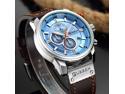 Luxury Chronograph Quartz Watch Men Sports Watches Military Army Male Wrist Watch,Leather Sports Watches Men's Army Military Quartz Wristwatch