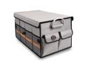 Trunk Organizer, LIBZAKI Cargo Organizer, Premium Multi Compartments Collapsible Portable Trunk Storage for auto, SUV, Truck, Minivan -GRAY