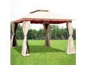 13" x 10" Outdoor Art Steel Frame Gazebo Canopy with Netting