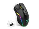 Ludus Dominum Rechargeable Wireless Gaming Mouse,large-size ,Ergonomic Hand Grips,4800 DPI,TYPE-C Fast charge,7 Buttons,Fast-Charging,10 millons buttons life,RGB Gamer Desk Laptop PC Gaming Mouse