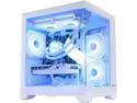 Hoengager Gaming PC -AMD Ryzen 7 5700X 3.4 GHz-RTX 5060 8GB-32GB DDR4 RAM-1TB M.2 SSD-240 Liquid Cooler -WIFI &Bluetooth -RGB Fans-Windows 11 Pro Desktop Computer-White
