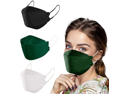 60 Packs 3D KF94 Face Mask Adults,4 Layer Breathable Comfortable with Nose Clip