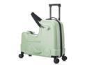 Apelila 22 inch Ride on Suitcase for Kids Travel Trolley Luggage with Spinner Wheels for Child with Combination Lock/Safety Belt/Telescoping Handle Green